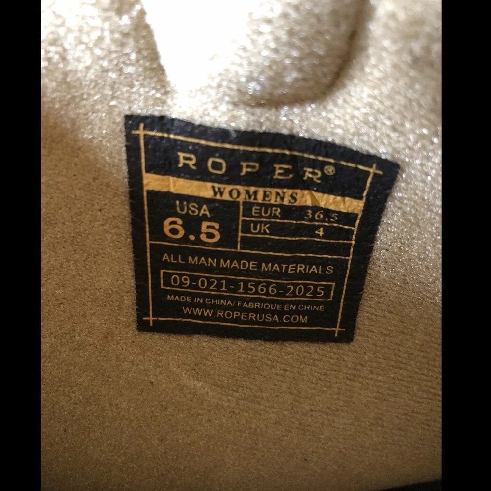 Roper Riley Brown Snip Toe Boots - Picture 7 of 8